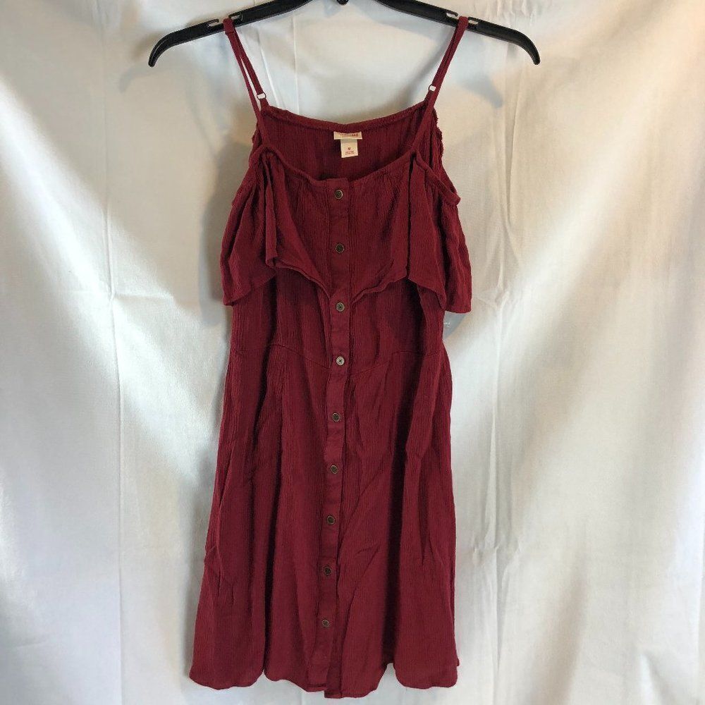 MOSSIMO STRAPPY DRESS OCEAN PRINT LAYERED SIZE M